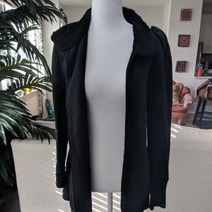 James Perse Black Wrap Coat